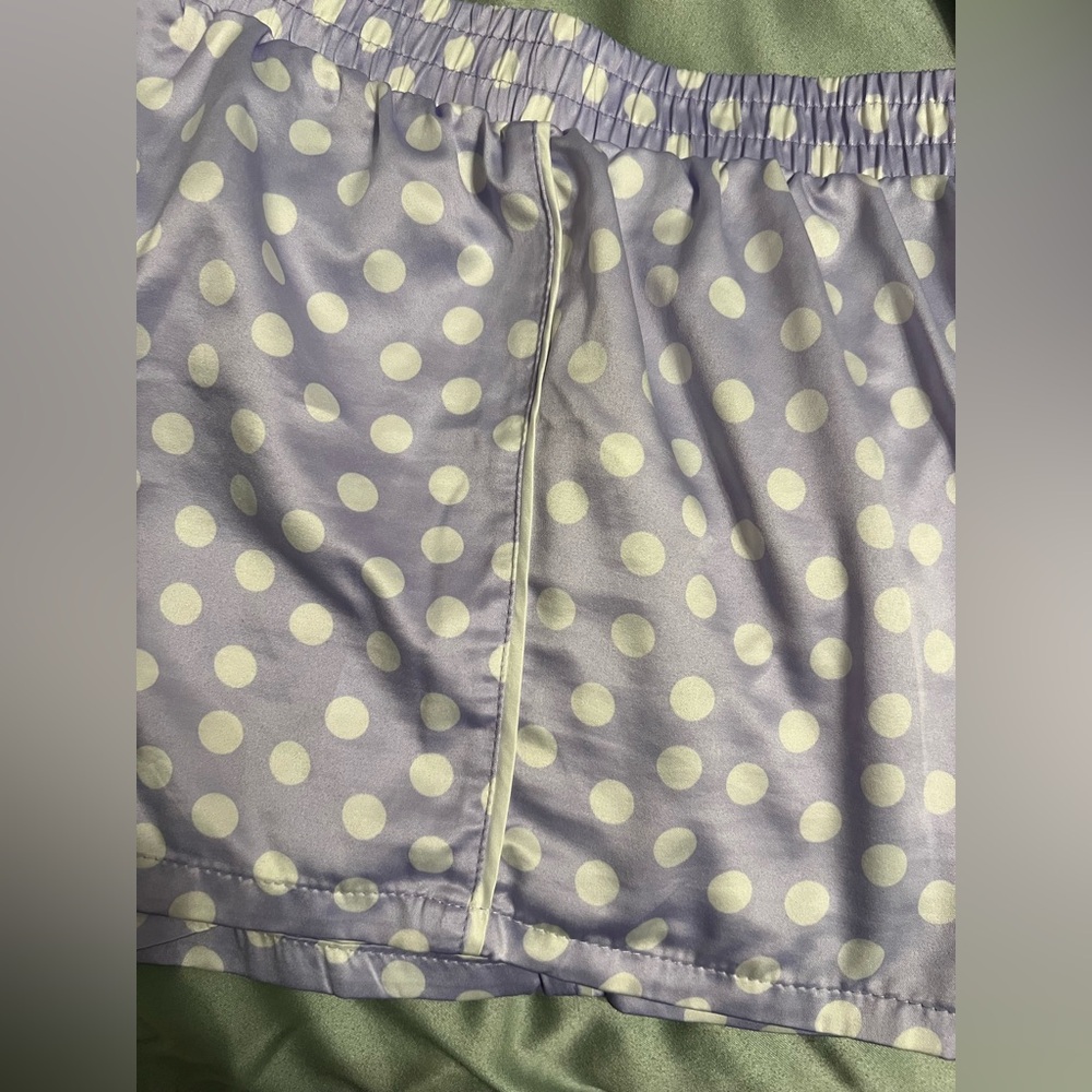 Girls large 10/12 Art Class Lavender Polka Dot Sleepwear polyester 2 piece set - Picture 5 of 10